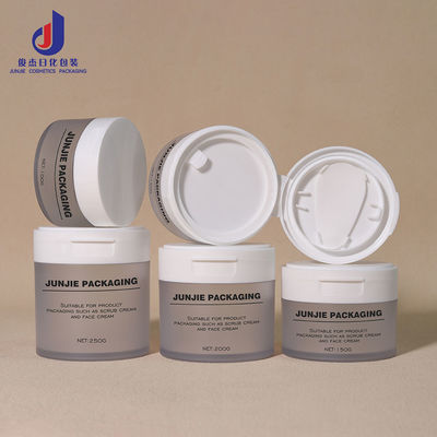 Bottiglia maschera per occhi vuota con pinza Eco-friendly 120ml 150g 250g toner a conchiglia rotonda contenitore di cuscinetto di cotone barattolo di plastica cosmetica